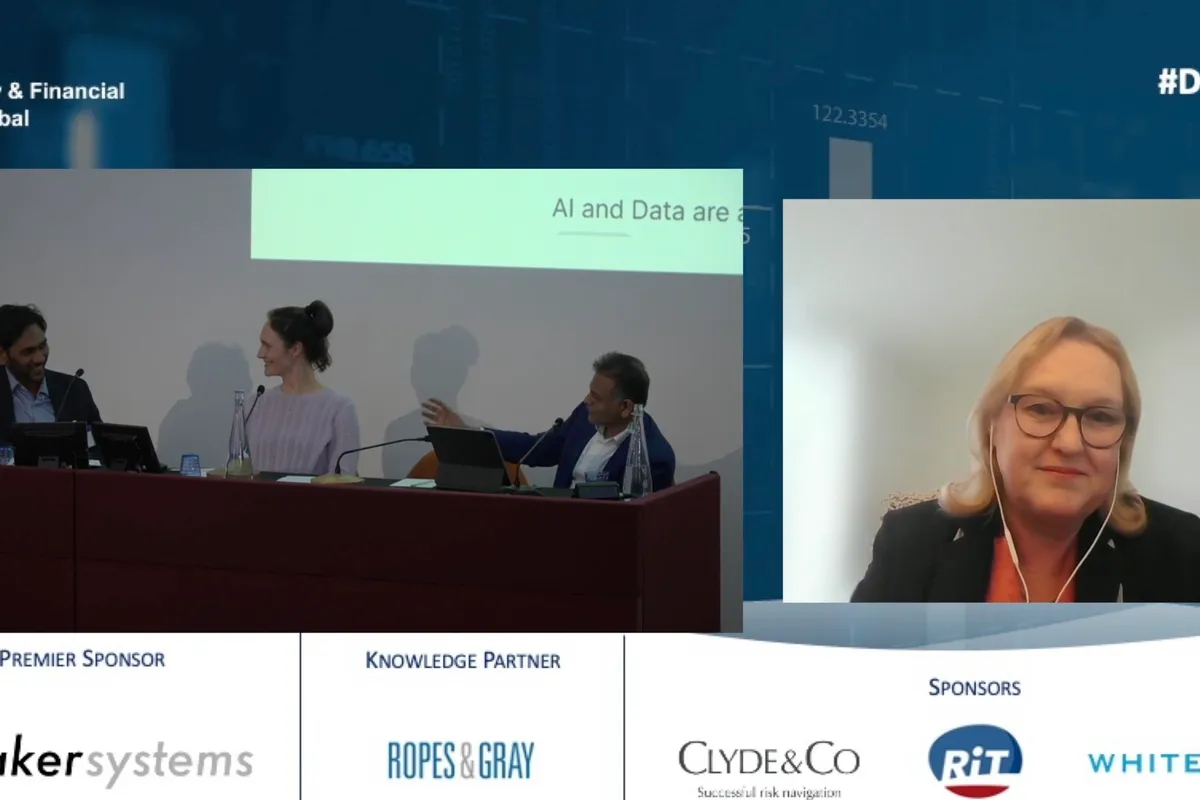 Banu on a panel at City & Financial Global Summit 2026